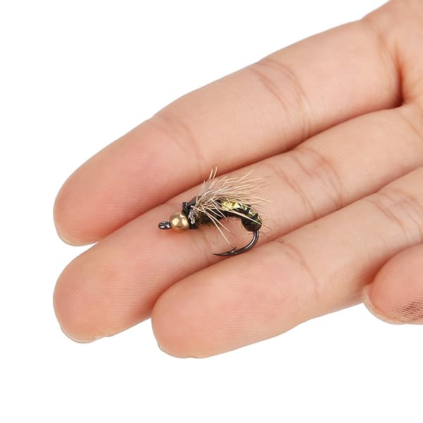 40-delt fluefiskesæt til ørred, kroge af kulstofstål, opbevaringsboks