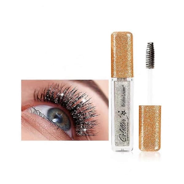 Vanntett glitter diamant- og perlemascara, vegansk, testet på dyr, langvarig, 10 ml.