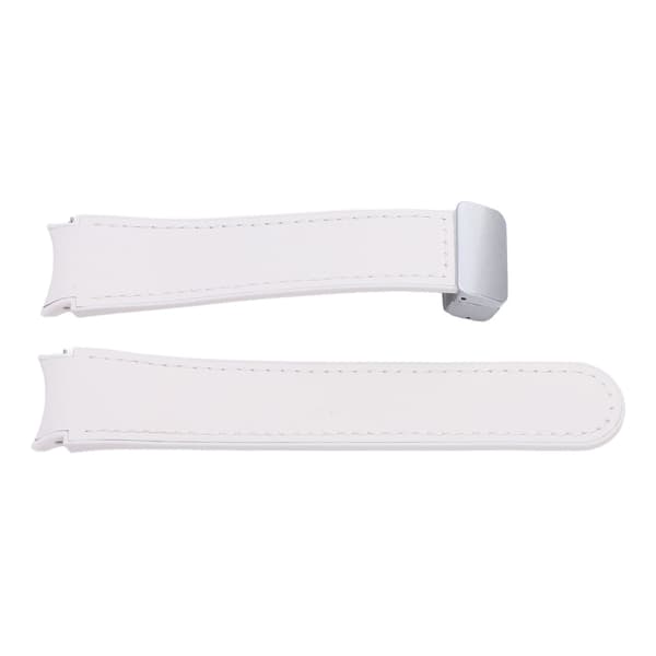 Silikonarmband för Watch 4 5 6 med vikbart spänne, absorberande och snabbfäste, vit