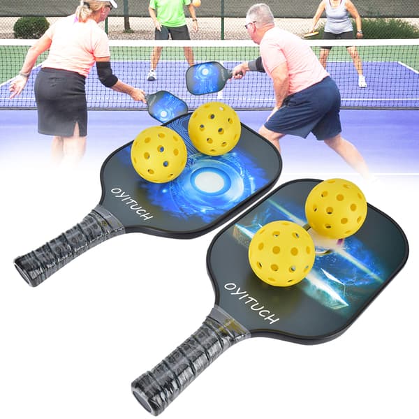 Bærbart kulfiber pickleballbat til udendørssport med optimal boldkontrol