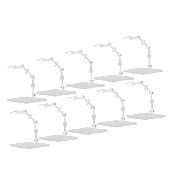 10 st actionfigurställ för 6-tumsfigurer, hög stabilitet, transparent bas, modellvisning.