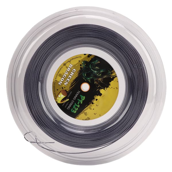 Polyester Tennisracketsträng 1,25 mm med dubbelribbat mönster, hållbar, 200M, silvergrå