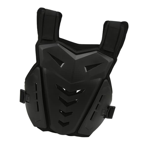 Motorcykel Rustning Vest, Unisex, Bryst- og Rygbeskyttelse, Stødabsorberende, Åndbar, Sort