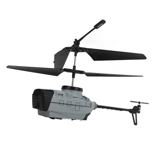 Fjärrstyrd helikopter med automatisk hinderundvikande, dubbla 4K-kameror, 3 batterier, grå