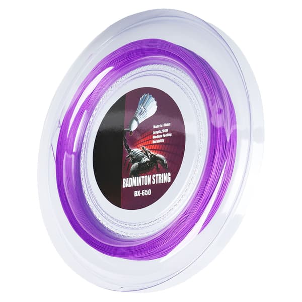 Badmintonracketsträng Nylon 0,72 mm 200 m BX650 Lila för träning och utbyte