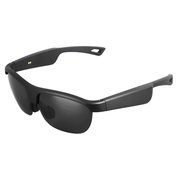 Smarte briller med Bluetooth 5.0 UV400 IP65 Vandtæt til udendørs sport - Sort