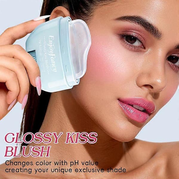 Glossy Kiss Blush Stick, 9g, Multi-anvendelig læbe- og kindmakeup sæt (3 stk.)