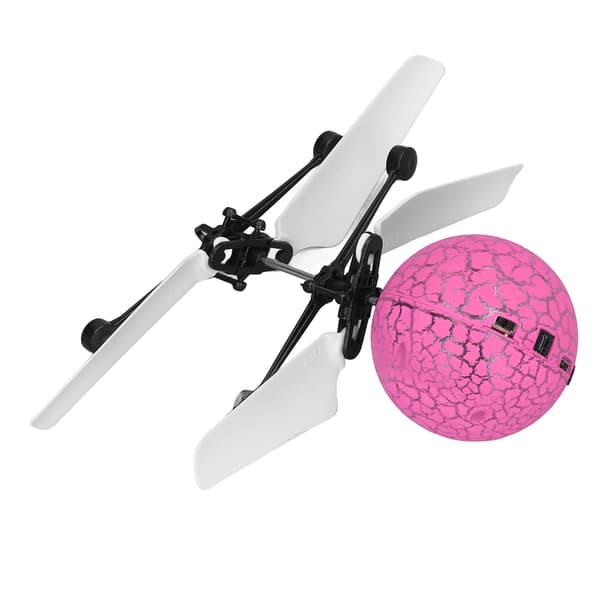 Smart flygande boll med LED-lampor, USB-laddning, barnleksak för inomhus/utomhus, rosa