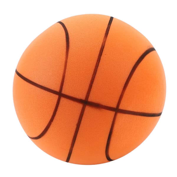 Tyst PU-basketboll, ingen uppblåsning, hög elasticitet, studsboll för hem och lägenhet