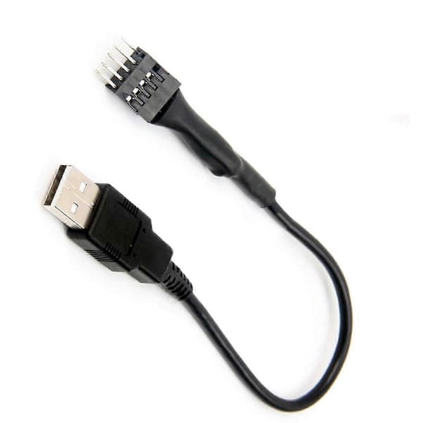 9-stifts USB hane till enkel USB Typ-A hane kabel