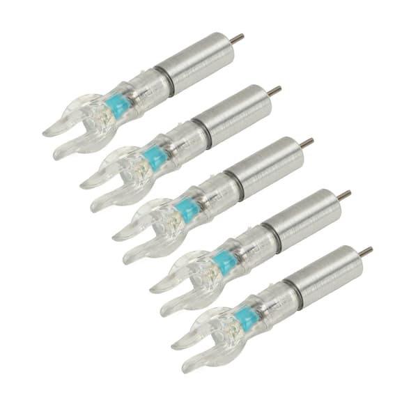 5 STK LED Lysende Pilehoveder med Batteri til 6,2 mm Indvendig Diameter (0,24 tommer) Bue- og Pil Tilbehør - Blå