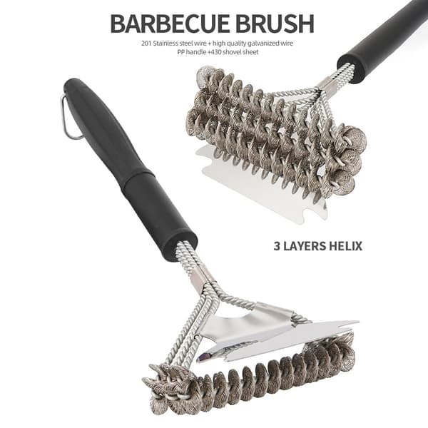 Metal grillrensebørste med børster i rustfrit stål til rengøringstilbehør