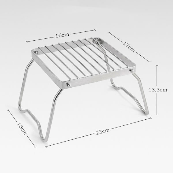 Bærbar foldbar BBQ-grill i rustfrit stål til campingbål