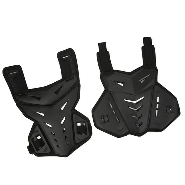 Motorcykel Rustning Vest, Unisex, Bryst- og Rygbeskyttelse, Stødabsorberende, Åndbar, Sort