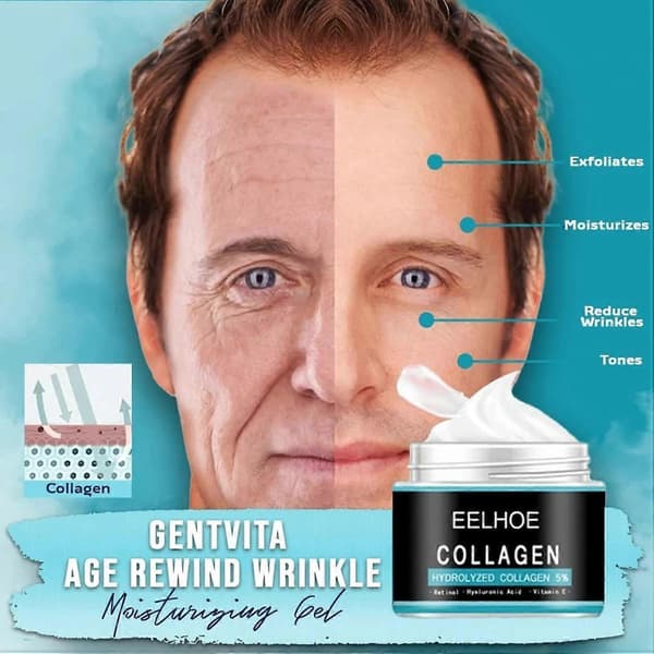 3-pack kollagen anti-aging och rynkreducerande kräm för män, 50g ansiktskräm, anti-aging kräm för män.