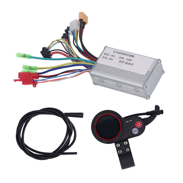Elcykel Controller Kit 36V 350W med rundt panel og forlængerledning til El-scooter