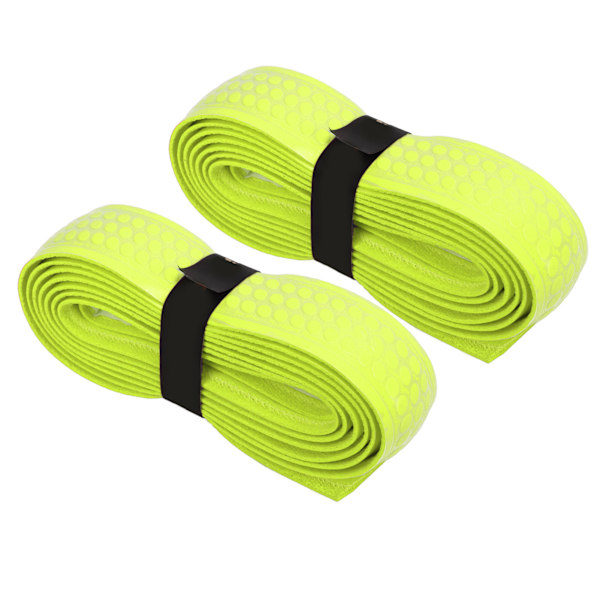 2 stk. tykt svedabsorberende gult griptape til tennis- og badmintonketchere