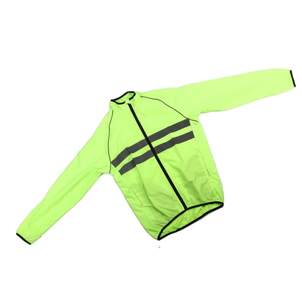 Andningsbar reflekterande cykeljacka med fickor, långa ärmar, polyester för utomhusbruk