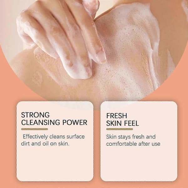 Duschgel med persimon som effektivt kontrollerar kroppslukt; naturlig deodoranttvål.