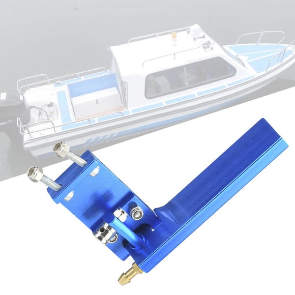 Aluminiumror med vanninntak for RC Racing elektrisk båt (blå, 75 mm)