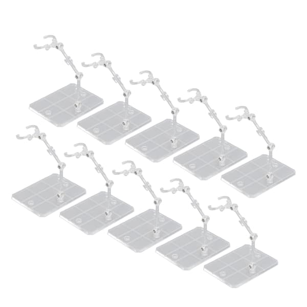 10 st actionfigurställ för 6-tumsfigurer, hög stabilitet, transparent bas, modellvisning.