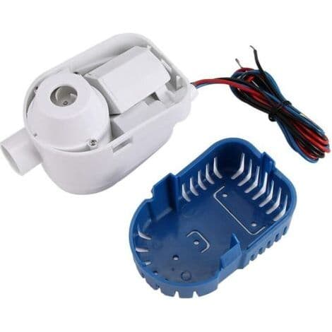 12V 1100gph Automatisk Dränkbar Pump - Högt Flöde för Snabb Dränering - Helt Dränkbar - Tyst och Kompakt