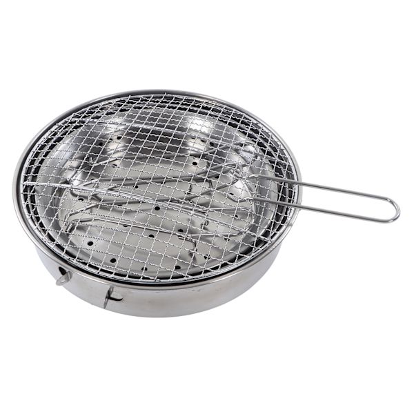 Bærbar kulgrill i rustfrit stål til camping og picnic
