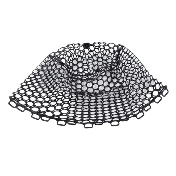 Erstatningshåv for fluefiske, dyp gummi, 32 cm, svart kryptert nett