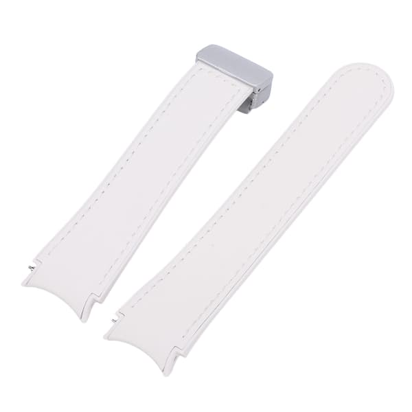 Silikonarmband för Watch 4 5 6 med vikbart spänne, absorberande och snabbfäste, vit