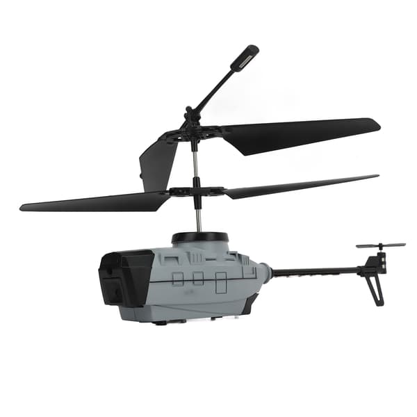 Fjernstyret helikopter med automatisk forhindringsundgåelse, dobbelt 4K-kamera, 3 batterier, grå