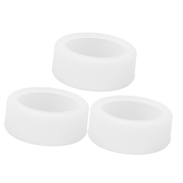3 STK Silikone Ring Cover til Smart Ring, Ridsefast, Hudvenlig, Hvid, Størrelser 11, 12, 13