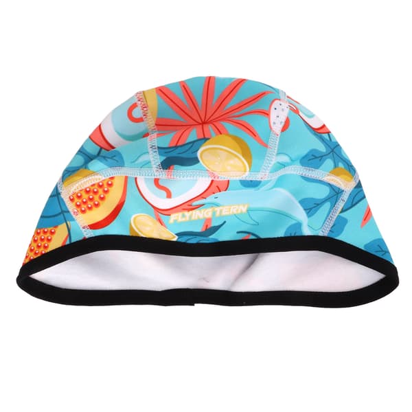 Baby varm hue med nissefrugtdesign, lyseblå, polyurethan polyester, til skiløb og cykling.