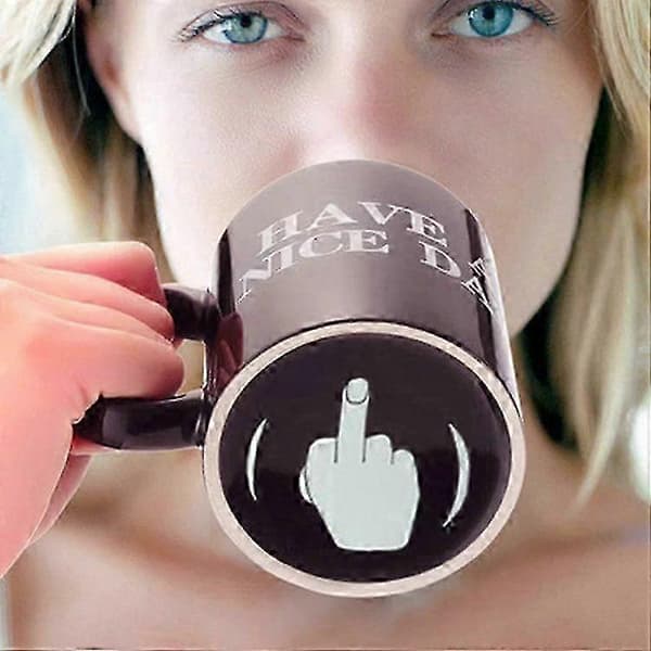 Kreativ mugg, rolig keramik kaffe-/frukostkopp, julklapp
