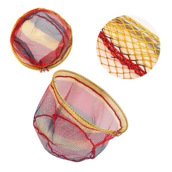 Bærbart flydende fiskenet til fiskeri med rustfrit stål og farverigt non-stick net