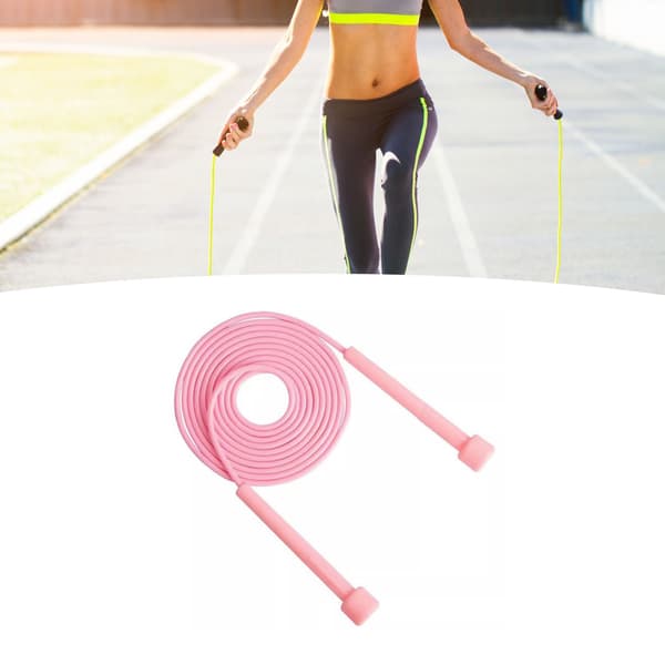 Justerbart hoppetau for trening, speedhoppetau for menn, kvinner, barn, rosa