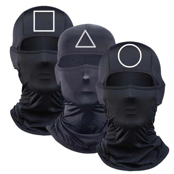 3 stk. åndbar polyester balaclava ansigtsmasker til skiløb, cykling, cosplay tilbehør