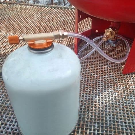 Gasspåfyllingsventil for campingovn, gasspåfyllingsadapter, tankkobling, tilkoblingsslange