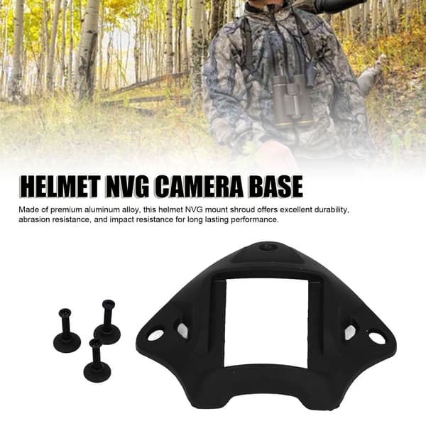 Universal hjelm NVG monteringsadapterbase i aluminiumslegering kompatibel med FAST AF-hjelme, sort