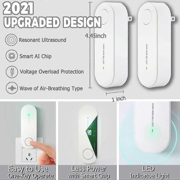 Ultralyd myggmiddel (pakke med 4), elektronisk myggmiddel