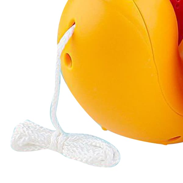 Baby Snegl Træklegetøj med Lys og Lyd, Holdbart ABS-materiale, Egnet til 1-3-årige, Orange