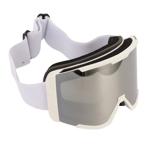 Utomhusskidglasögon Anti-dimma Dubbla lager UV-skydd Justerbar Silverlins Vit ram