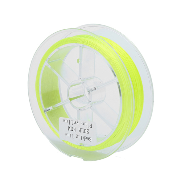 Voksfri fluefiskeline 20LB 50m fluorescerende gul polyestermateriale