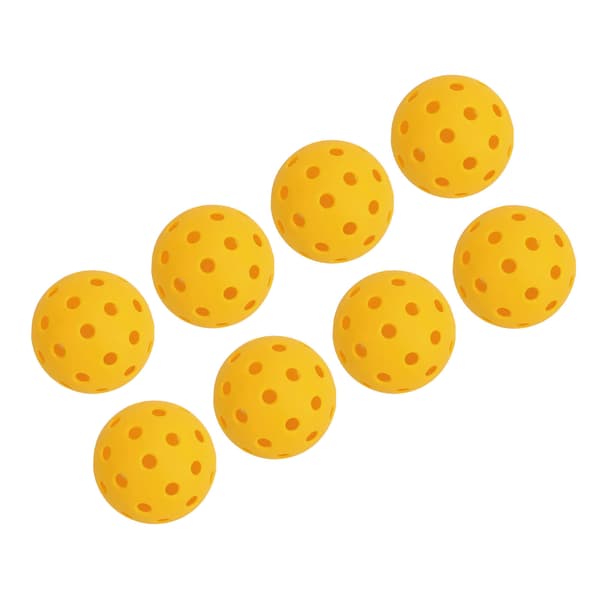 12 st PE Pickleballbollar 74 mm 40 hål Hög elasticitet för utomhusbruk Gul