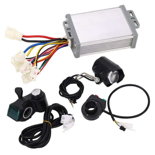 Elektrisk sykkel gassregulatorsett 1000W 36V med lavspenningsbeskyttelse og frontlys
