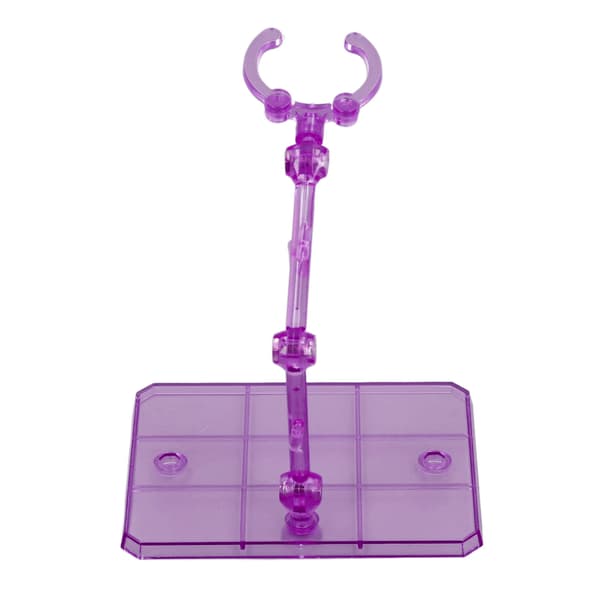 10 sæt lilla klare plastik figurmodelstandere til 6-tommer actionfigurer med monteringstilbehør