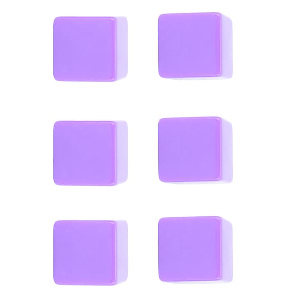 6 STK Tomme Plastterninger DIY Ufærdige Terninger 6 Sider til Undervisning og Fester