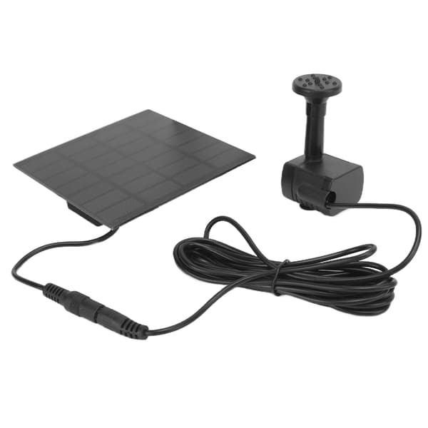 Flydende solcelle springvandspumpe med sprinkler til fuglebade, have, akvarium