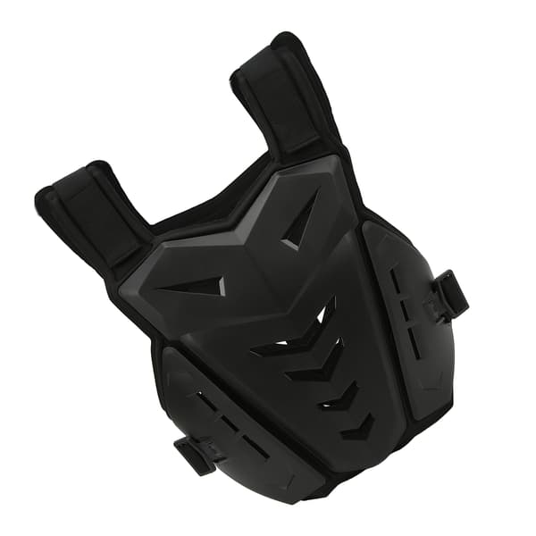 Motorcykel Rustning Vest, Unisex, Bryst- og Rygbeskyttelse, Stødabsorberende, Åndbar, Sort