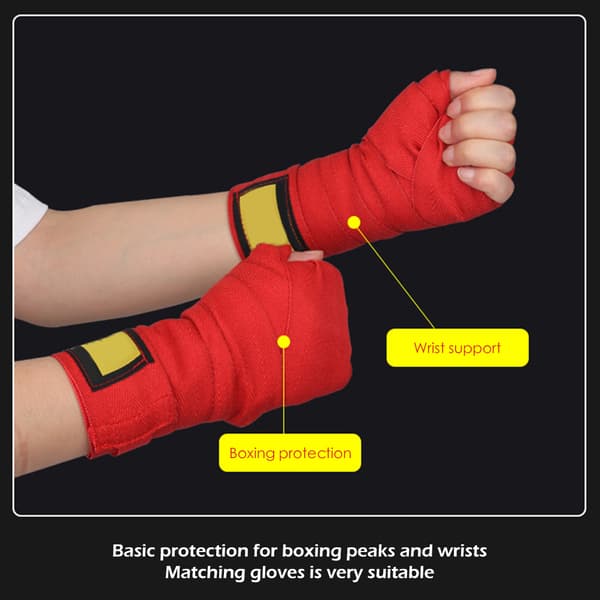 Bokse håndbind 3m 5m svedabsorberende bomuld med velcro og spænde