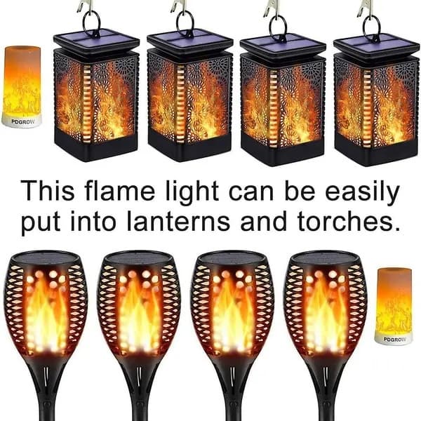 2 sett Acsergery LED-flammelamper med fjernkontroll. USB-oppladbar flammeeffekt